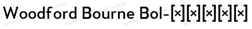 Woodford Bourne Bol字体转换